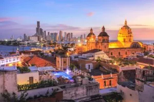 Night View of Cartagena de Indias, Colombia